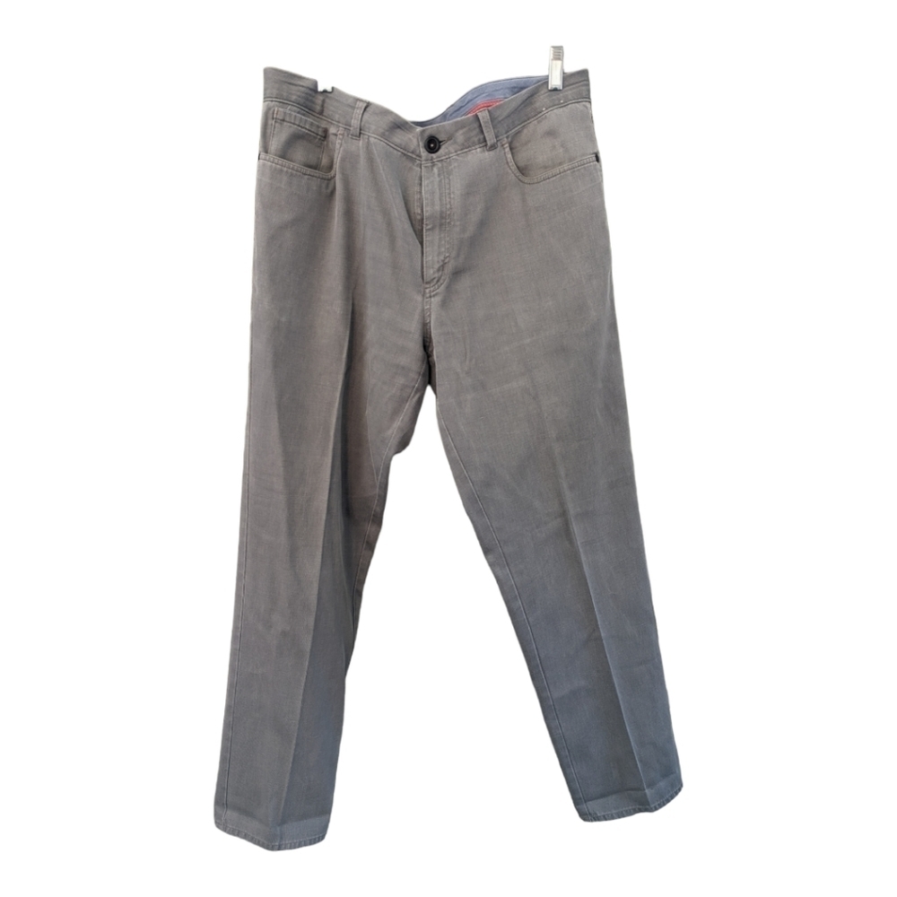 Tommy Bahama Gray Cotton/Tencel Jeans Size 36 Comfort Stretch